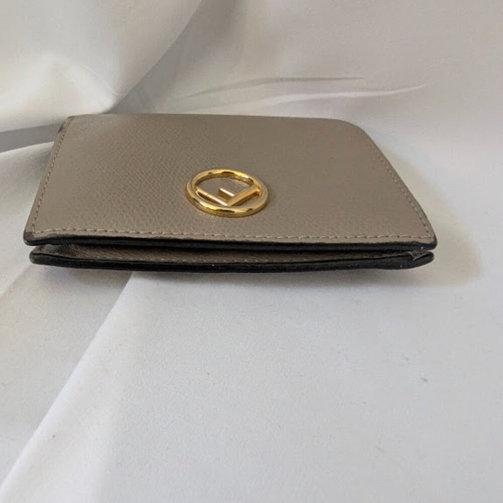 Fendi Neutral Leather F Bifold Wallet - Picture 8 of 10
